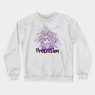 Medusa Protection in Purple Crewneck Sweatshirt